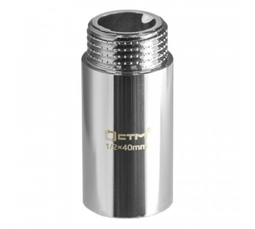 Удлинитель CTM 40 мм х 1/2 ВР(г) х 1/2 НР(ш) латунный (CREMF040)