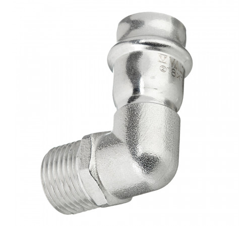 Угол Valtec (VTi.953.I.001804) 90° 18 мм х 1/2 НР(ш) нержавеющая сталь Угол Valtec (VTi.953.I.001804) 90° 18 мм х 1/2 НР(ш) нержавеющая сталь