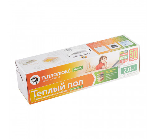 Теплый пол нагревательный мат Теплолюкс ULTRA 2 кв.м 170 (345) Вт Теплый пол нагревательный мат Теплолюкс ULTRA 2 кв.м 170 (345) Вт