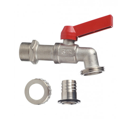 Кран шаровой латунный Valtec 3/4 НР(ш) х 3/4 НР(ш) ручка со штуцером угловой (VT.051.N.05) Кран шаровой латунный Valtec 3/4 НР(ш) х 3/4 НР(ш) ручка со штуцером угловой (VT.051.N.05)