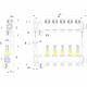 Коллектор для теплого пола Tece 1 ВР(г) х 5 выходов 3/4 НР(ш) ЕК х 1 ВР(г) с расходомерами (77310005)
