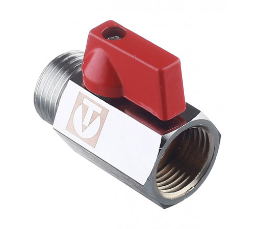 Кран шаровой латунный Valtec 1/2 ВР(г) х 1/2 НР(ш) мини прямой (VT.331.N.04)