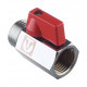 Кран шаровой латунный Valtec 1/2 ВР(г) х 1/2 НР(ш) мини прямой (VT.331.N.04)