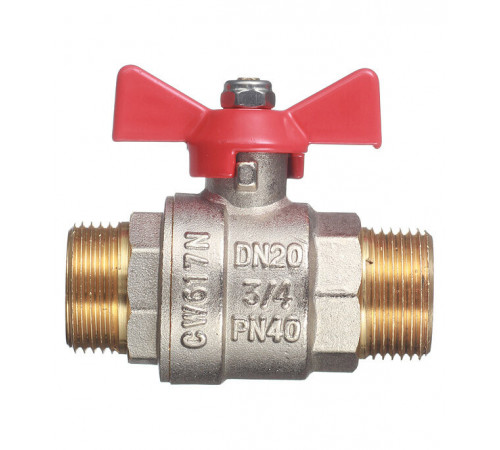 Кран шаровой латунный Valtec Base 3/4 НР(ш) х 3/4 НР(ш) бабочка прямой (VT.219.N.05) Кран шаровой латунный Valtec Base 3/4 НР(ш) х 3/4 НР(ш) бабочка прямой (VT.219.N.05)