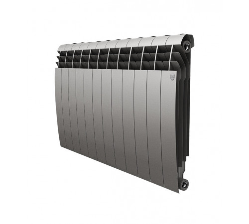 Радиатор биметаллический Royal Thermo BiLiner Silver Satin 500 мм 12 секций 1' боковое подключение серебро Радиатор биметаллический Royal Thermo BiLiner Silver Satin 500 мм 12 секций 1' боковое подключение серебро