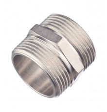 Ниппель Stout 1 1/4 НР(ш) х 1 1/4 НР(ш) латунный (SFT-0004-114114)