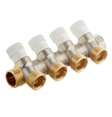 Коллектор Stout 3/4 ВР(г) х 4 выхода 3/4(ЕК) х 3/4 НР(ш) регулирующий (SMB 6851 343404)
