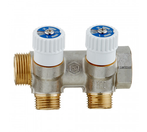 Коллектор Stout 3/4 ВР(г) х 2 выхода 1/2 НР(ш) х 3/4 НР(ш) регулируемый (SMB 6851 341202) Коллектор Stout 3/4 ВР(г) х 2 выхода 1/2 НР(ш) х 3/4 НР(ш) регулируемый (SMB 6851 341202)