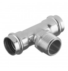 Тройник Valtec (VTi.933.I.280628) 28 мм х 1 НР(ш) х 28 мм нержавеющая сталь