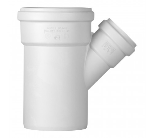Тройник Pro Aqua Stilte Plus d110х58 мм 45° пластиковый шумопоглощающий для внутренней канализации Тройник Pro Aqua Stilte Plus d110х58 мм 45° пластиковый шумопоглощающий для внутренней канализации