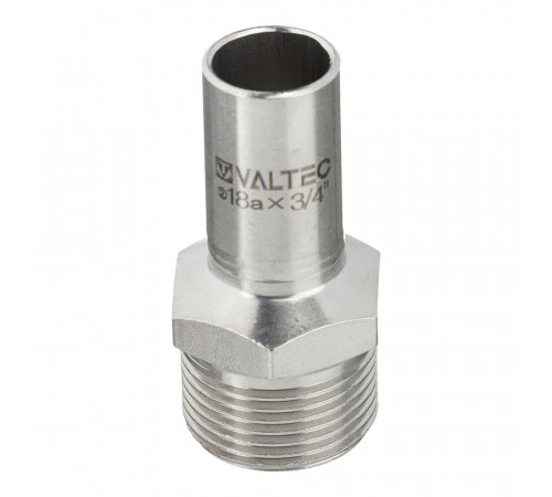 Соединитель Valtec (VTi.906.I.001805) 18 мм х 3/4 НР(ш) нержавеющая сталь Соединитель Valtec (VTi.906.I.001805) 18 мм х 3/4 НР(ш) нержавеющая сталь