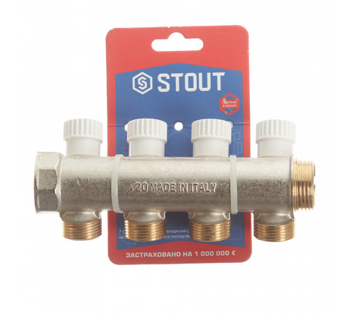 Коллектор Stout 1 ВР(г) х 4 выхода 3/4 НР(ш) ЕК х 1 НР(ш) регулируемый (SMB 6851 013404) Коллектор Stout 1 ВР(г) х 4 выхода 3/4 НР(ш) ЕК х 1 НР(ш) регулируемый (SMB 6851 013404)