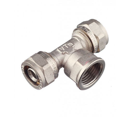 Тройник VALTEC (VTm.332.N.160416) 16 обж(ц) х 1/2 ВР(г) х 16 обж(ц)