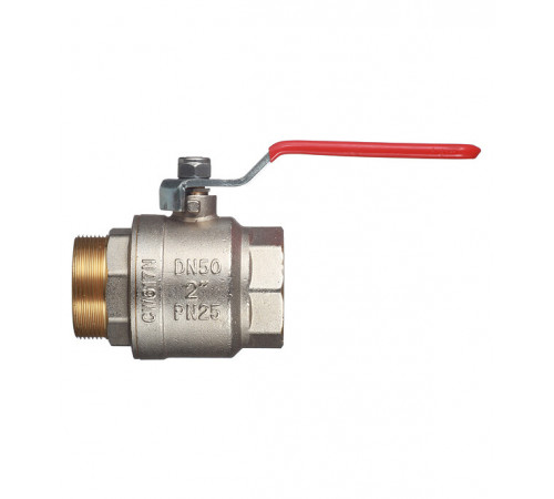 Кран шаровой латунный Valtec Base 2 ВР(г) х 2 НР(ш) ручка прямой (VT.215.N.09)