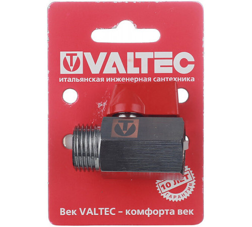 Кран шаровой латунный Valtec 1/2 ВР(г) х 1/2 НР(ш) мини прямой (VT.331.N.04)