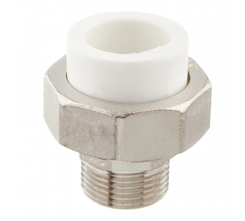 Муфта полипропиленовая Valtec разъемная (американка) 25 мм х 3/4 НР(ш) (VTp.761.0.02505) Муфта полипропиленовая Valtec разъемная (американка) 25 мм х 3/4 НР(ш) (VTp.761.0.02505)
