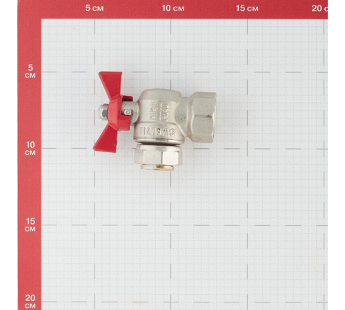 Кран шаровой латунный Valtec Base 3/4 ВР(г) х 3/4 ВР(г) бабочка с накидной гайкой угловой (VT.266.N.0505) Кран шаровой латунный Valtec Base 3/4 ВР(г) х 3/4 ВР(г) бабочка с накидной гайкой угловой (VT.266.N.0505)