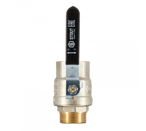 Кран шаровой латунный Stout SVB 1 1/4 ВР(г) х 1 1/4 НР(ш) полнопроходной ручка прямой (SVB-0003-200032) Кран шаровой латунный Stout SVB 1 1/4 ВР(г) х 1 1/4 НР(ш) полнопроходной ручка прямой (SVB-0003-200032)