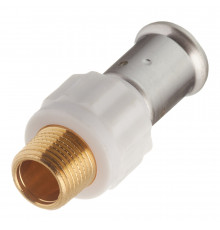 Муфта Henco (17PKW-2004) 20(пресс) х 1/2 НР(ш) PVDF белая