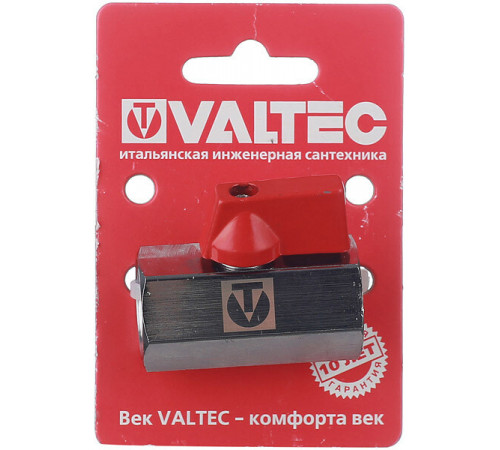 Кран шаровой латунный Valtec 1/2 ВР(г) х 1/2 ВР(г) мини прямой (VT.330.N.04)