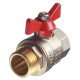 Кран шаровой латунный Valtec Base 3/4 ВР(г) х 3/4 НР(ш) бабочка прямой (VT.218.N.05)