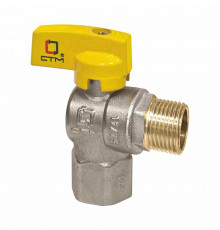 Кран шаровой газовый СТМ 3/4 ВР(г) х 3/4 НР(ш) бабочка угловой (CGLFMB34)