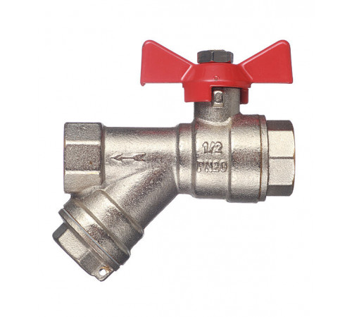 Кран шаровой латунный Valtec 1/2 ВР(г) х 1/2 ВР(г) бабочка с фильтром прямой (VT.293.N.04) Кран шаровой латунный Valtec 1/2 ВР(г) х 1/2 ВР(г) бабочка с фильтром прямой (VT.293.N.04)