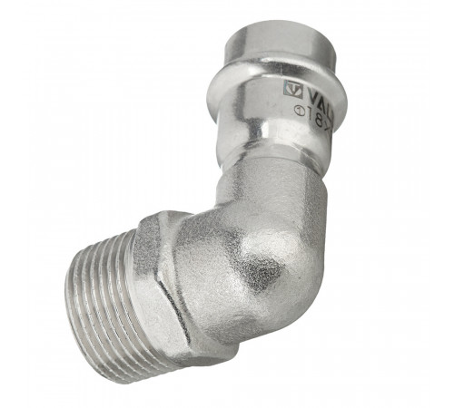 Угол Valtec (VTi.953.I.001805) 90° 18 мм х 3/4 НР(ш) нержавеющая сталь Угол Valtec (VTi.953.I.001805) 90° 18 мм х 3/4 НР(ш) нержавеющая сталь