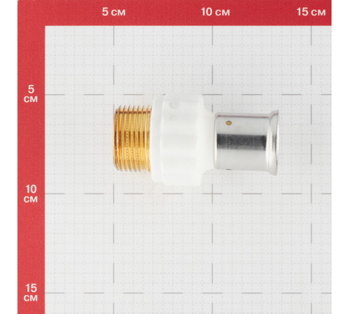 Муфта Henco (17PKW-2606) 26(пресс) х 1 НР(ш) белая PVDF Муфта Henco (17PKW-2606) 26(пресс) х 1 НР(ш) белая PVDF