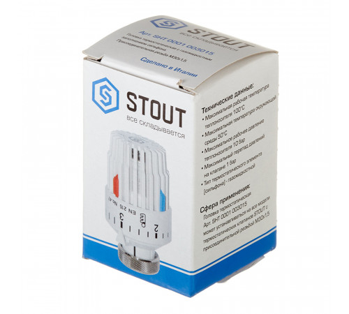 Термоголовка Stout М30х1,5 мм для радиатора газовая (SHT 0001 003015) Термоголовка Stout М30х1,5 мм для радиатора газовая (SHT 0001 003015)