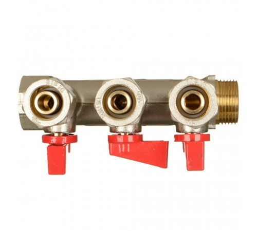 Коллектор Terma 3/4 ВР(г) х 3 выхода 16 обж(ц) х 3/4 НР(ш) с шаровыми кранами (35992) Коллектор Terma 3/4 ВР(г) х 3 выхода 16 обж(ц) х 3/4 НР(ш) с шаровыми кранами (35992)