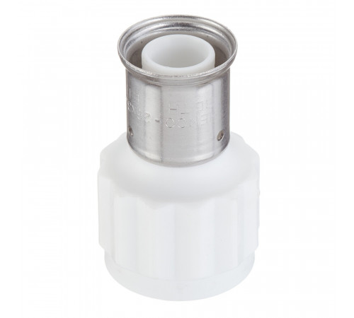 Муфта Henco (18PKW-2606) 26(пресс) х 1 ВР(г) белая PVDF Муфта Henco (18PKW-2606) 26(пресс) х 1 ВР(г) белая PVDF