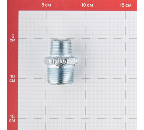 Ниппель переходный Gebo Platinum (245-26V) 1 НР(ш) х 3/4 НР(ш) чугунный оцинкованный