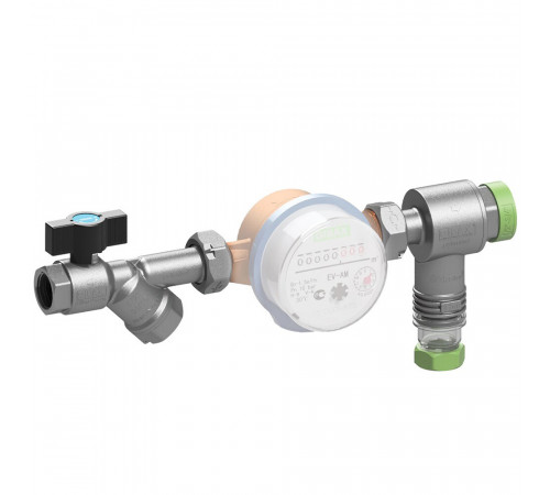 Кранофильтрогидромат для подключения счетчика Gibax G0030 3/4 с обратным клапаном