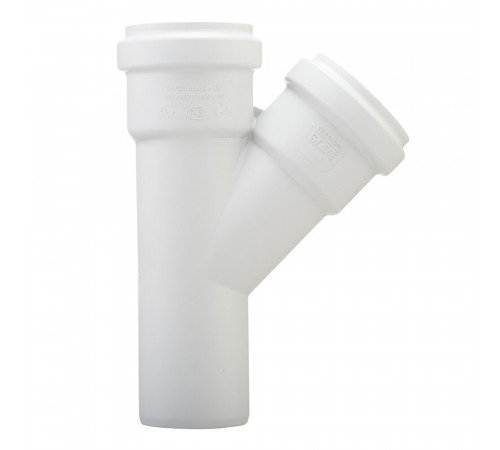 Тройник Pro Aqua Stilte Plus d58 мм 45° пластиковый шумопоглощающий для внутренней канализации Тройник Pro Aqua Stilte Plus d58 мм 45° пластиковый шумопоглощающий для внутренней канализации