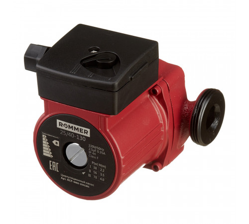 Циркуляционный насос для систем отопления Rommer 25/40 DN25 подъем 4 м 130 мм с гайками (RCP-0002-2541301) Циркуляционный насос для систем отопления Rommer 25/40 DN25 подъем 4 м 130 мм с гайками (RCP-0002-2541301)