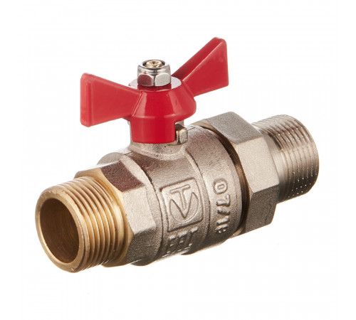 Кран шаровой латунный Valtec Base 3/4 НР(ш) х 3/4 НР(ш) бабочка с полусгоном прямой (VT.226.N.05) Кран шаровой латунный Valtec Base 3/4 НР(ш) х 3/4 НР(ш) бабочка с полусгоном прямой (VT.226.N.05)