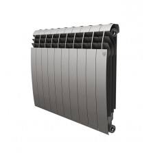 Радиатор биметаллический Royal Thermo BiLiner Silver Satin 500 мм 10 секций 1' боковое подключение серебро