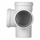 Крестовина Pro Aqua Stilte Plus d110х110х110 мм 87,5° пластиковая шумопоглощающая двухплоскостная для внутренней канализации