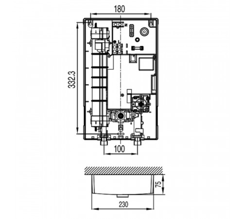 Водонагреватель проточный Royal Thermo NPX 8 Multiflow электрический 8,8 кВт вертикальный Водонагреватель проточный Royal Thermo NPX 8 Multiflow электрический 8,8 кВт вертикальный