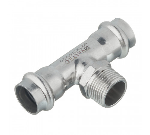 Тройник Valtec (VTi.933.I.220522) 22 мм х 3/4 НР(ш) х 22 мм нержавеющая сталь Тройник Valtec (VTi.933.I.220522) 22 мм х 3/4 НР(ш) х 22 мм нержавеющая сталь