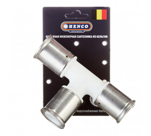 Тройник Henco (9PKW-323232) 32(пресс) х 32(пресс) х 32(пресс) белый PVDF Тройник Henco (9PKW-323232) 32(пресс) х 32(пресс) х 32(пресс) белый PVDF