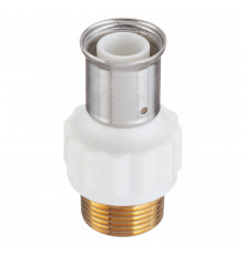 Муфта Henco (17PKW-2606) 26(пресс) х 1 НР(ш) белая PVDF
