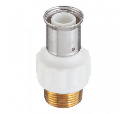 Муфта Henco (17PKW-2606) 26(пресс) х 1 НР(ш) белая PVDF Муфта Henco (17PKW-2606) 26(пресс) х 1 НР(ш) белая PVDF
