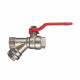 Кран шаровой латунный Valtec 1/2 ВР(г) х 1/2 ВР(г) ручка с фильтром прямой (VT.292.N.04)