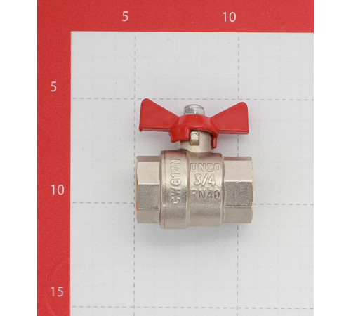 Кран шаровой латунный Valtec Base 3/4 ВР(г) х 3/4 ВР(г) бабочка прямой (VT.217.N.05) Кран шаровой латунный Valtec Base 3/4 ВР(г) х 3/4 ВР(г) бабочка прямой (VT.217.N.05)