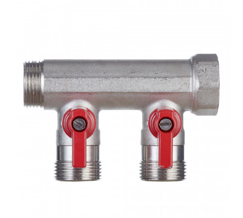 Коллектор Henco 3/4 ВР(г) х 2 выхода 3/4 НР(ш) ЕК х 3/4 НР(ш) с шаровыми кранами (VB050502-ROOD) Коллектор Henco 3/4 ВР(г) х 2 выхода 3/4 НР(ш) ЕК х 3/4 НР(ш) с шаровыми кранами (VB050502-ROOD)