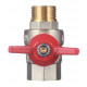 Кран шаровой латунный Valtec Base 1/2 ВР(г) х 1/2 НР(ш) бабочка прямой (VT.218.N.04)