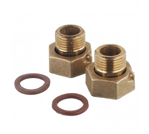 Сгон для счетчика 3/4 ВР(г) х 1/2 НР(ш) (2 шт.)
