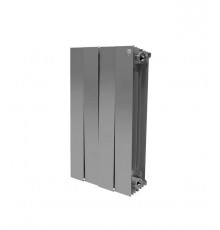 Радиатор биметаллический Royal Thermo Piano Forte 500 мм 4 секции 1' боковое подключение 591х320 мм серый